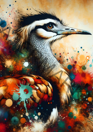 Vivid Bustard – Digital Print | African Splendor