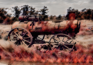 Rustic Steam Tractor – Digital Art | Vintage Heritage
