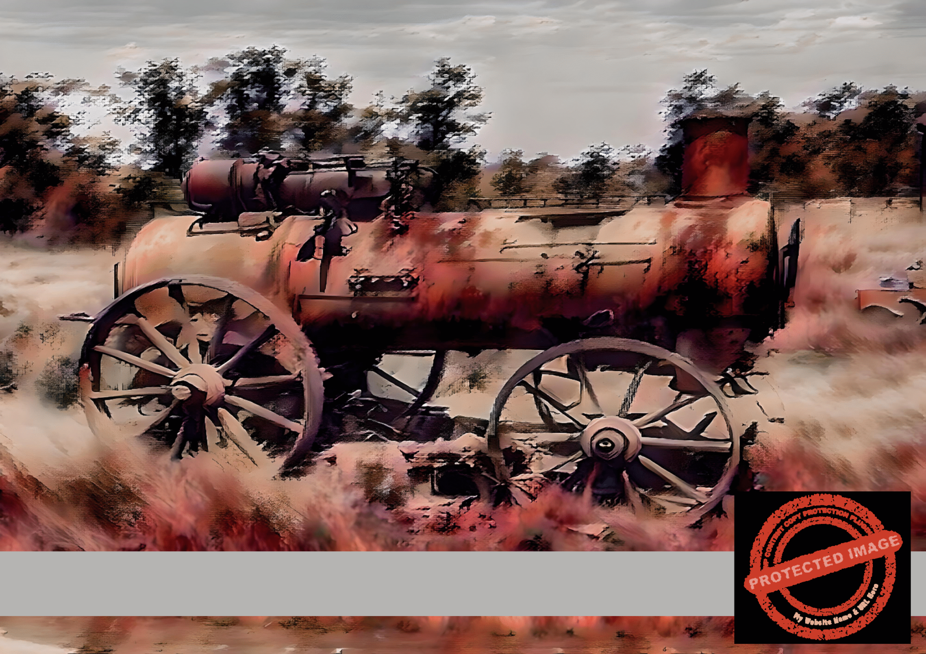 Rustic Steam Tractor – Digital Art | Vintage Heritage