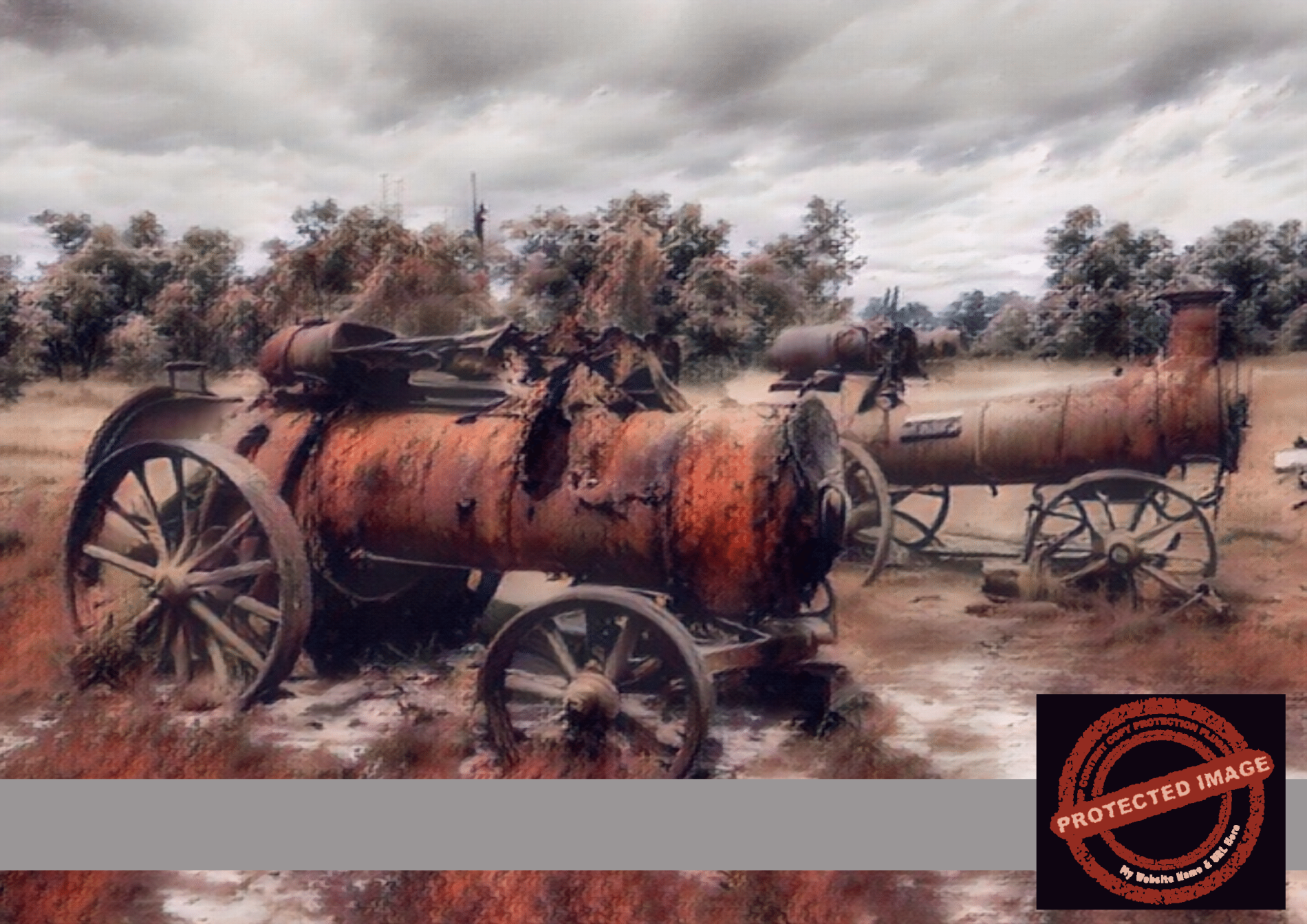Vintage Engines Digital Art Vintage Steam Tractors