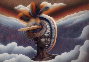 Majestic Plumes – Digital African Art Print