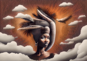 Radiant Ascent – Digital African Art Print