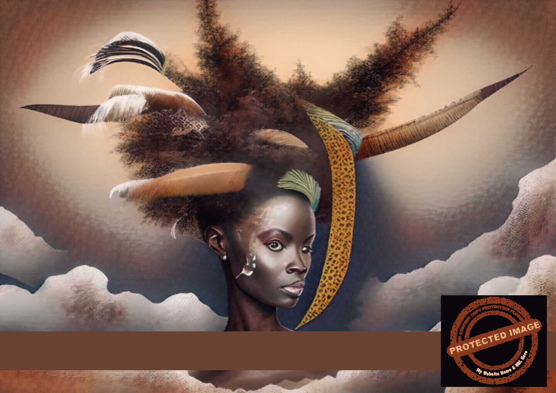 Crowned in Nature – African Art Print