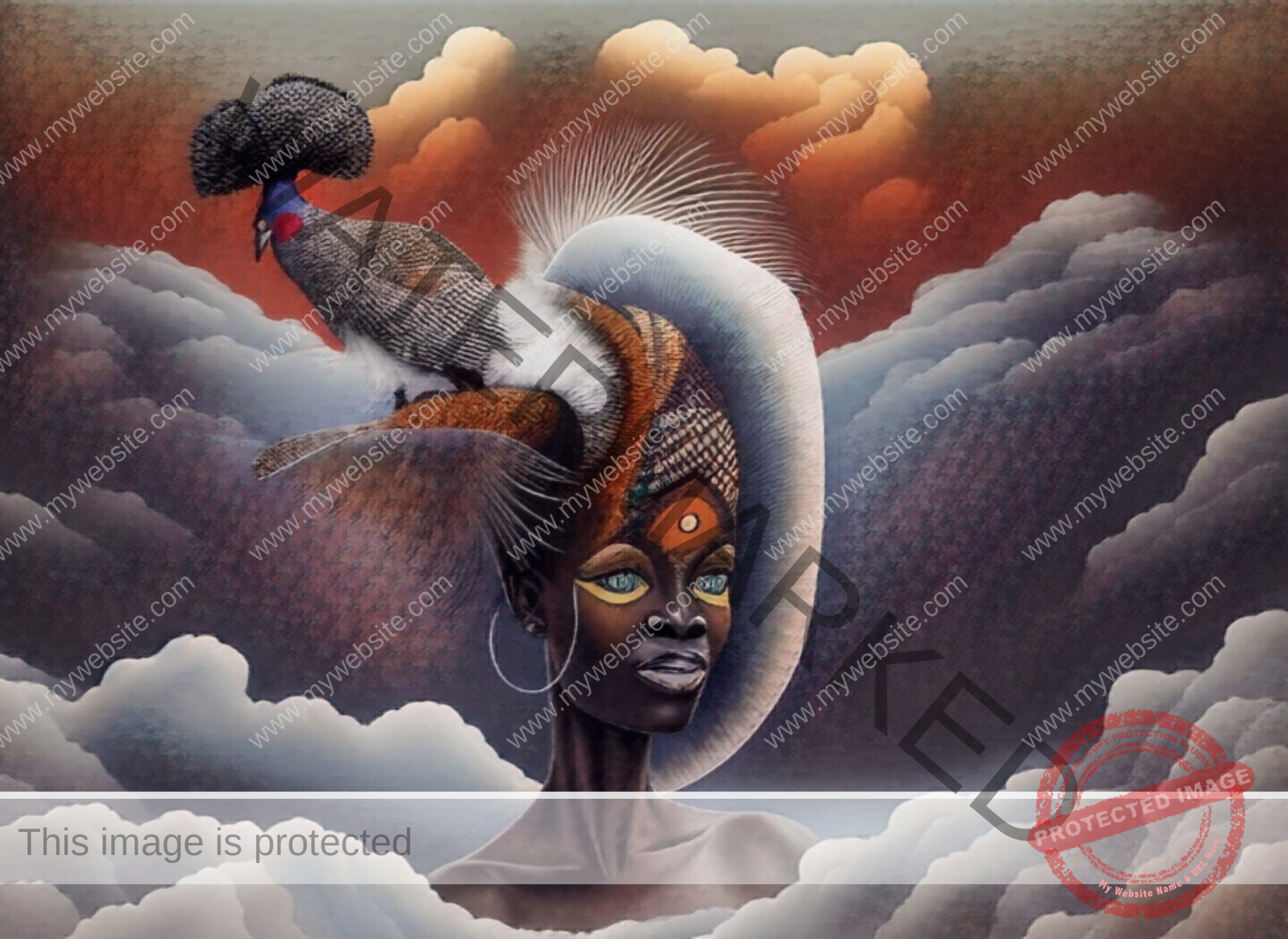 Regal Skies – Digital African Art Print