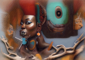 Bold Presence – Digital African Art Print