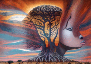 Roots of Radiance – Digital African Portrait