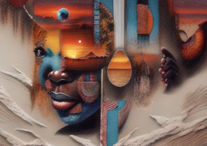 Sunset Visions – Digital Surreal African Portrait