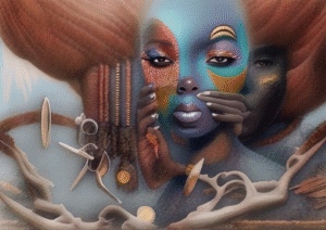 Chromatic Dreams Digital Surreal African Portrait