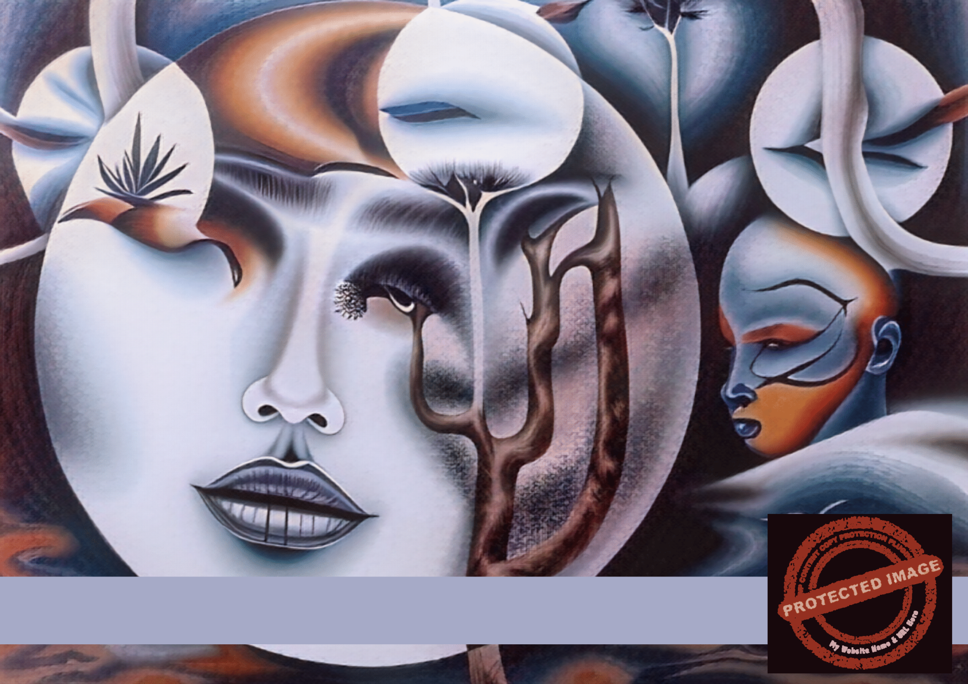 Moonlit Visions Digital Print Surreal African Dream