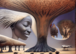 Dreamscape Roots Digital Print Surreal African Vision