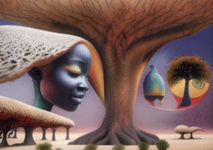 Dreaming Roots – Digital Art Print | Surreal Africa