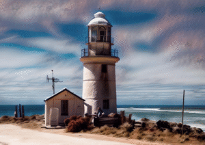 Exmouth Lighthouse | Coastal Landmark Art Print