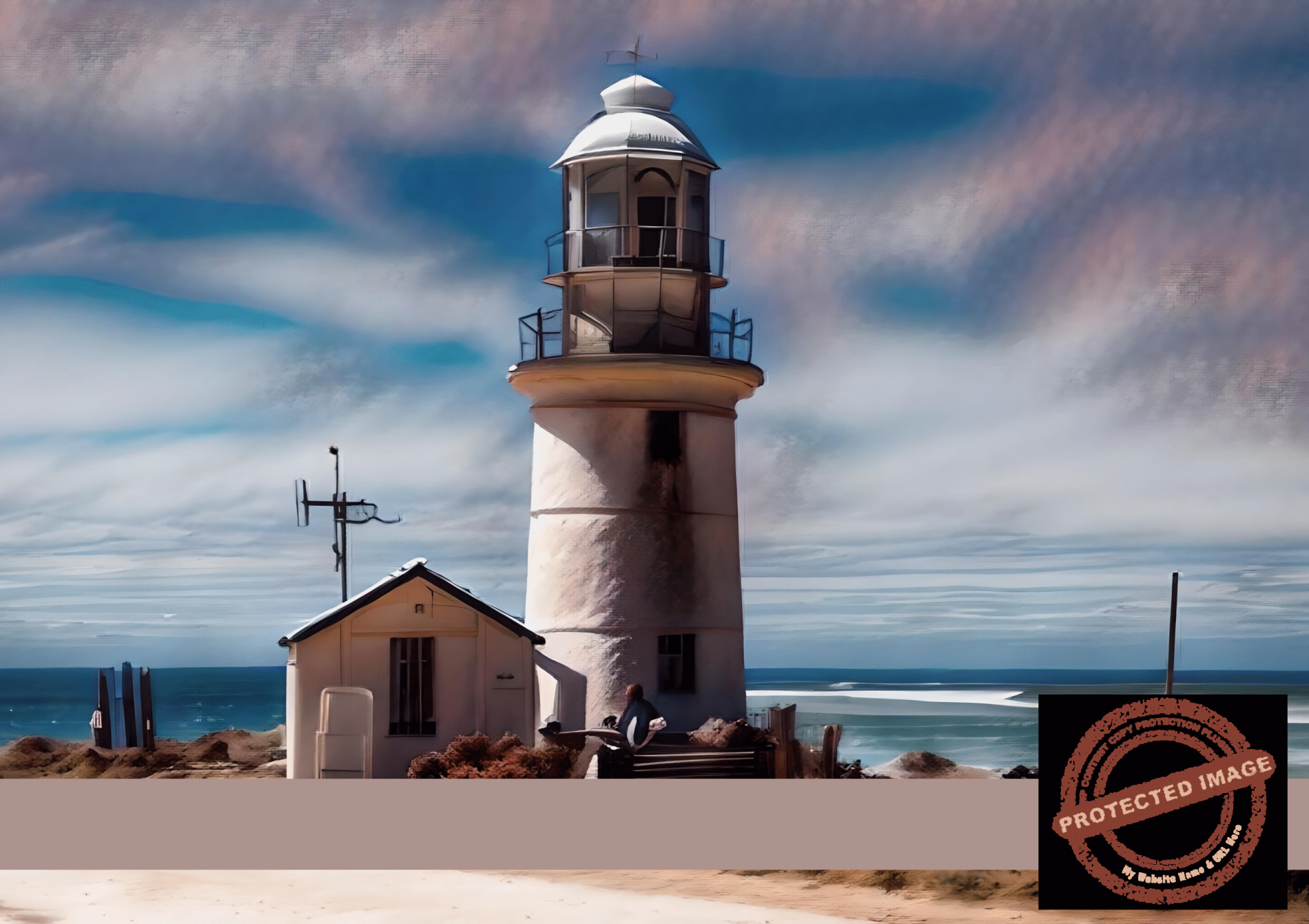 Exmouth Lighthouse | Coastal Landmark Art Print