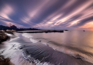 Leeman Twilight Glow | Coastal Serenity Digital Art