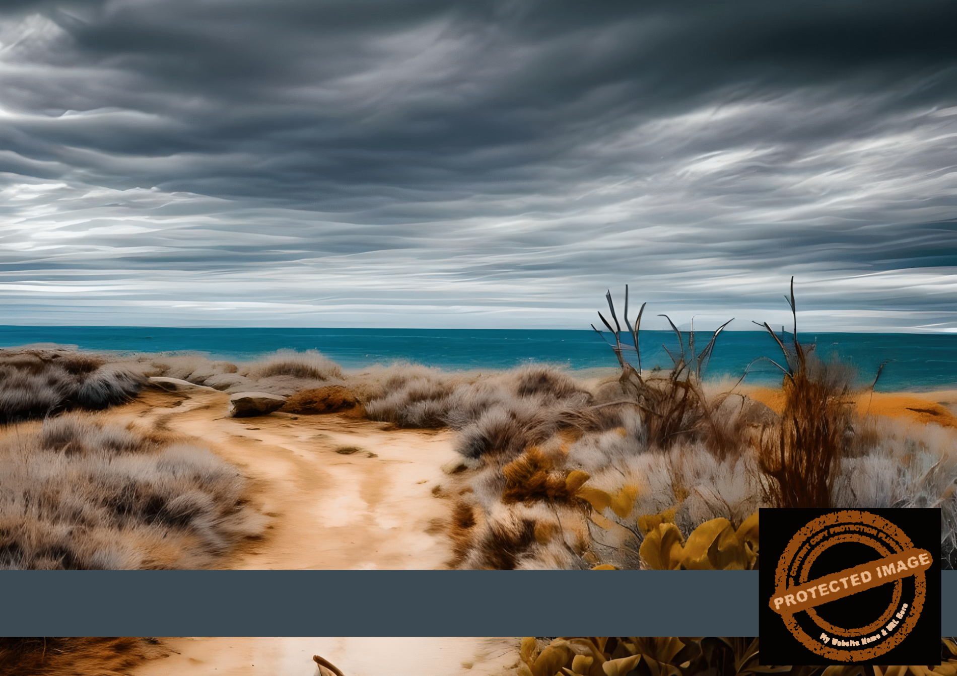 Exmouth Beach Road | Coastal Pathway Digital Art