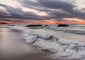 Hamelin Bay Sunset Waves | Dramatic Ocean Print