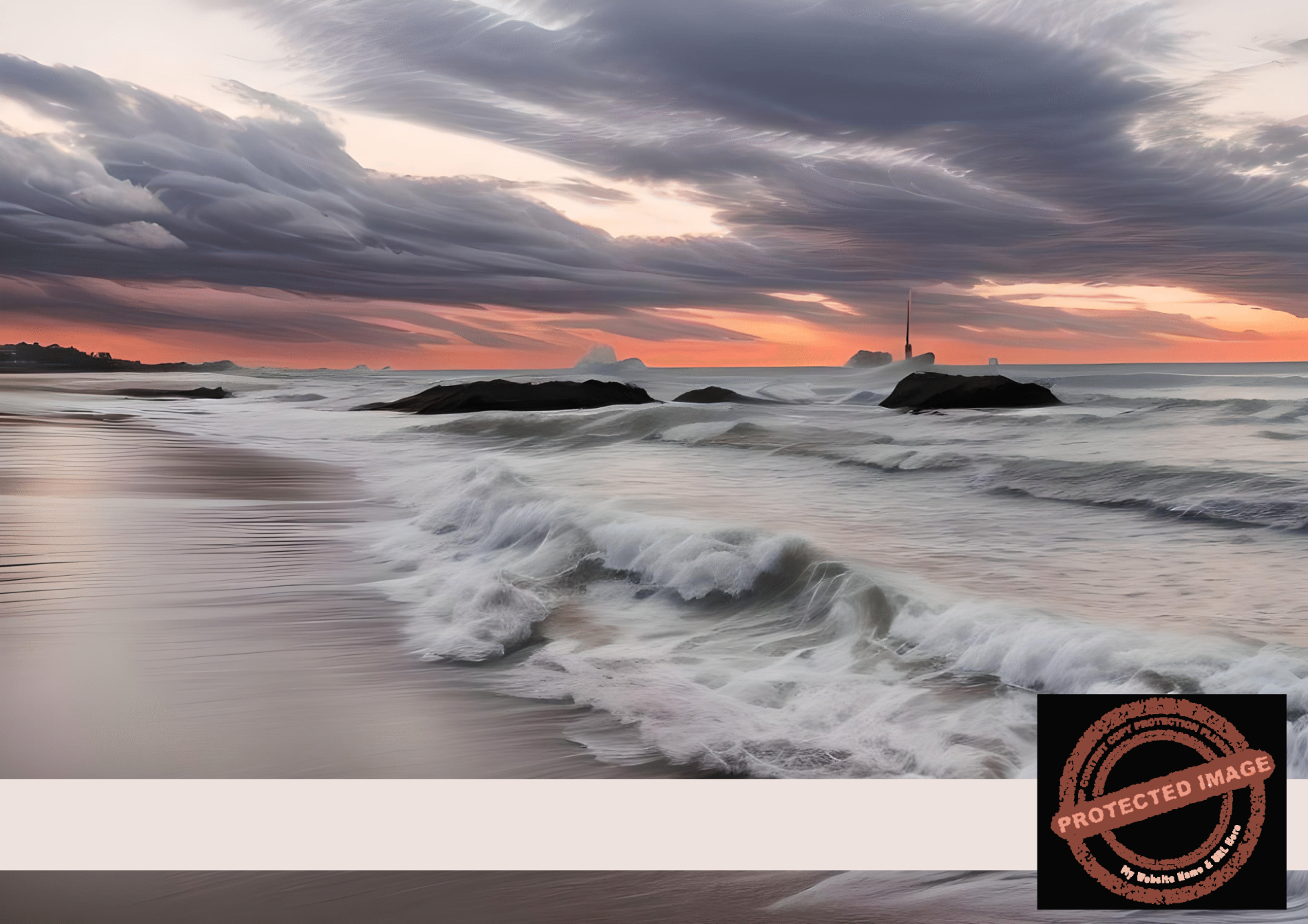 Hamelin Bay Sunset Waves | Dramatic Ocean Print
