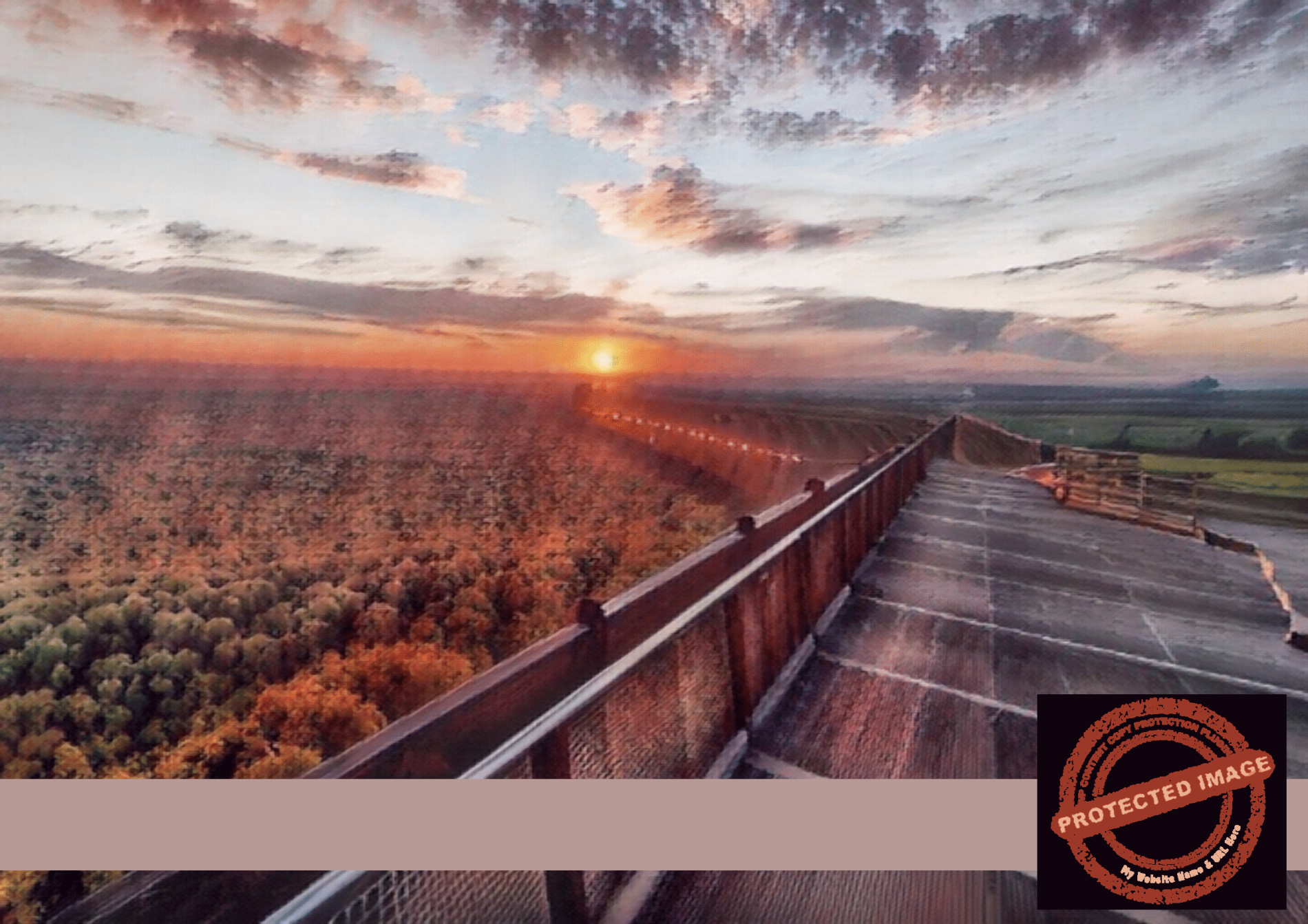Pathway to Sunset | Golden Horizon Digital Art Print
