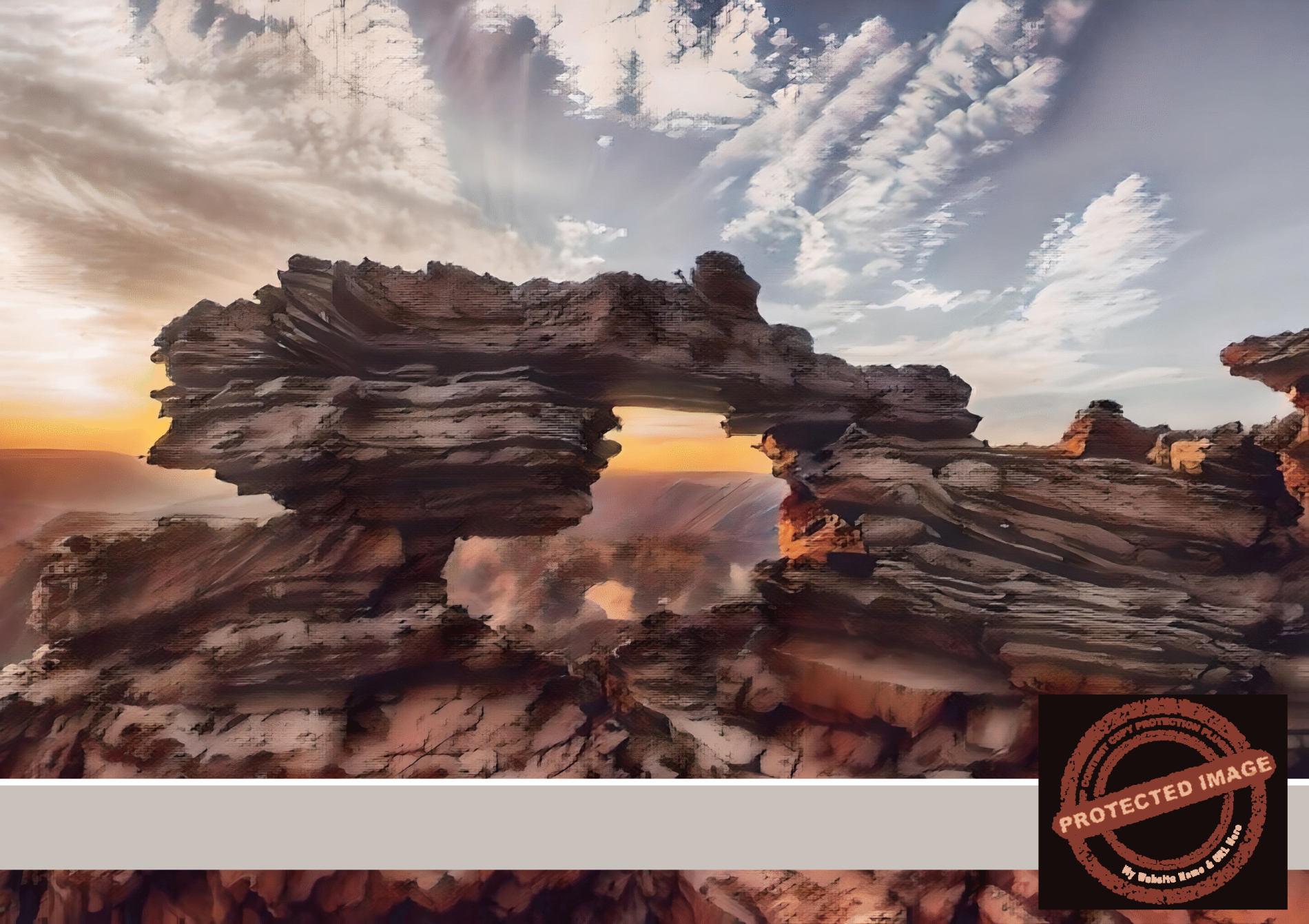 Sunrise Rock Bridge | Majestic Desert Arch Art