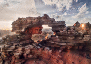 Sun Portal Arch | Dramatic Desert Landscape Art Print