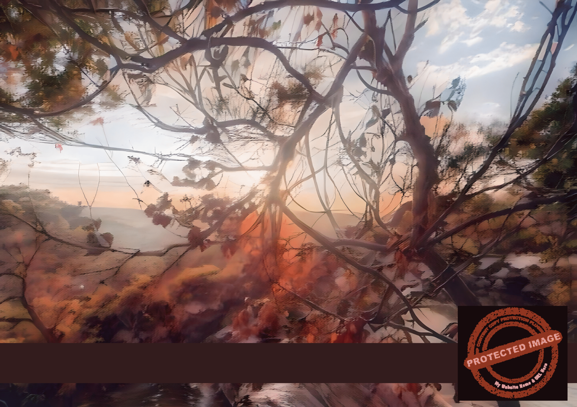 Golden Autumn Glow | Dreamy River Landscape Art