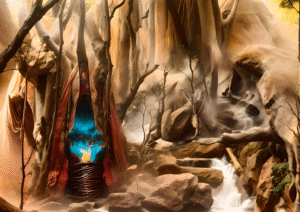 Glowing Sanctuary – Mystical Forest Digital Print