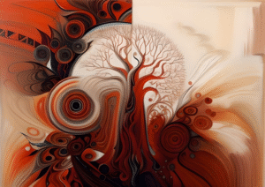 Vital Currents – Abstract Tree of Life Digital Art