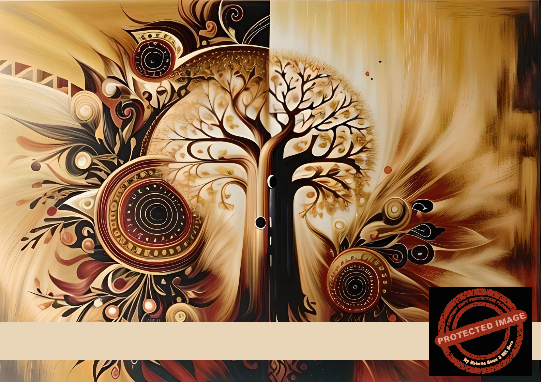 Celestial Roots – Digital Abstract Tree of Life Art
