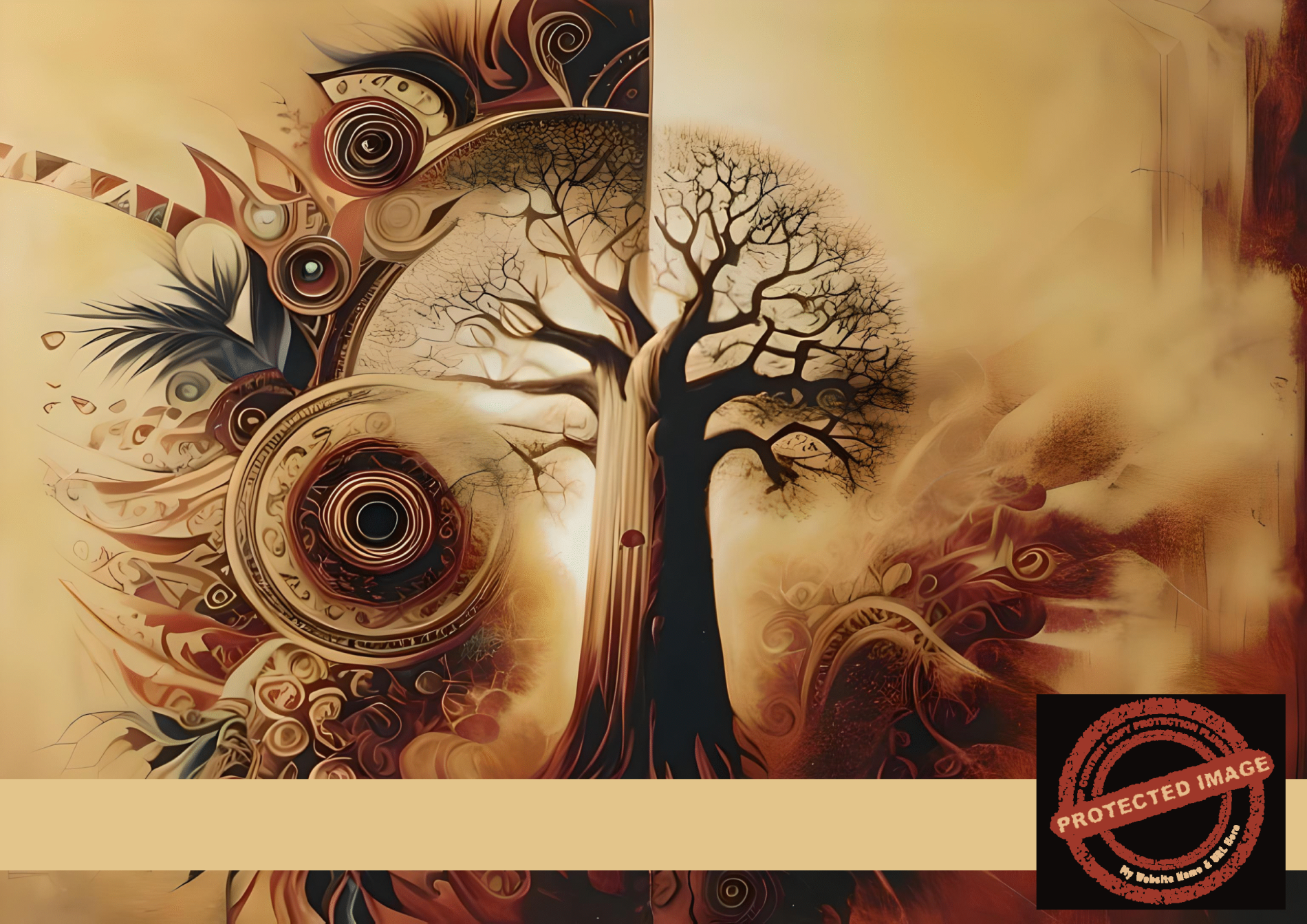 Golden Spiral – Digital Abstract Tree of Life Art