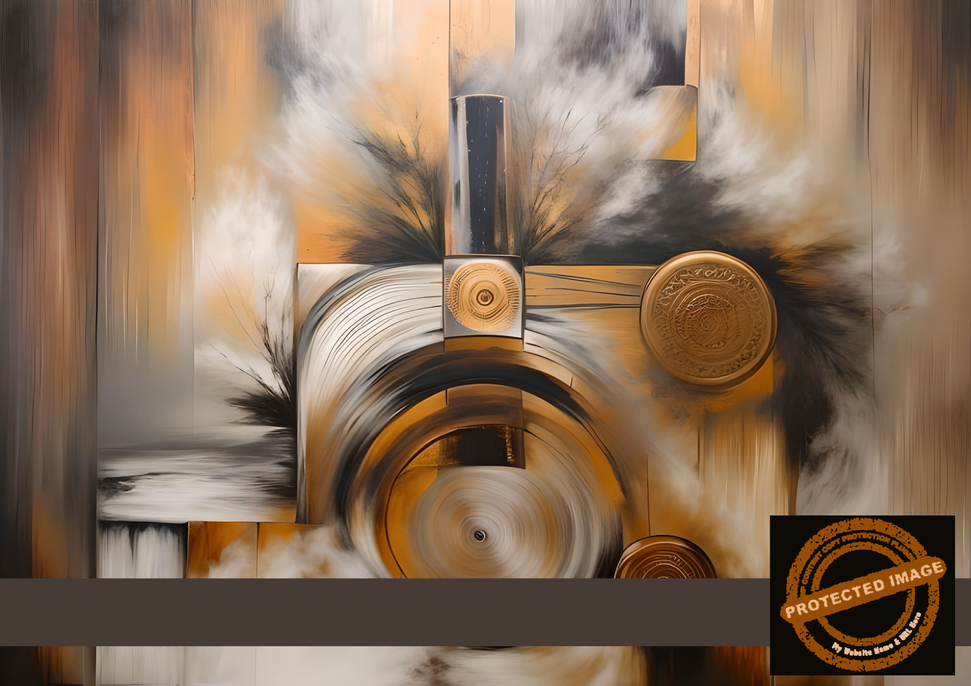 Golden Currents – Abstract Geometric Digital Art