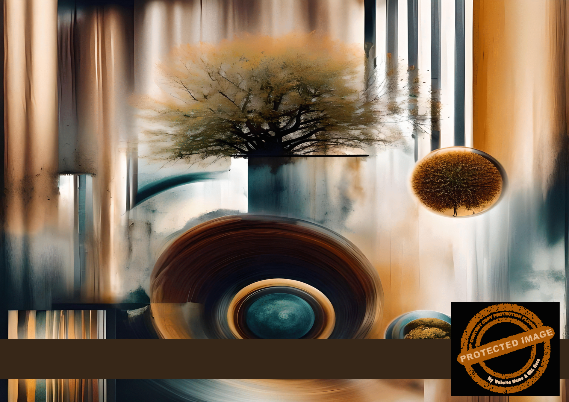 Celestial Arbor – Abstract Tree Geometry Digital Art
