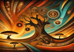 Spirals of the Savanna – Abstract African Landscape