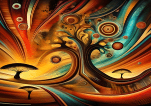Energized Savanna – Swirling Abstract Africa Art