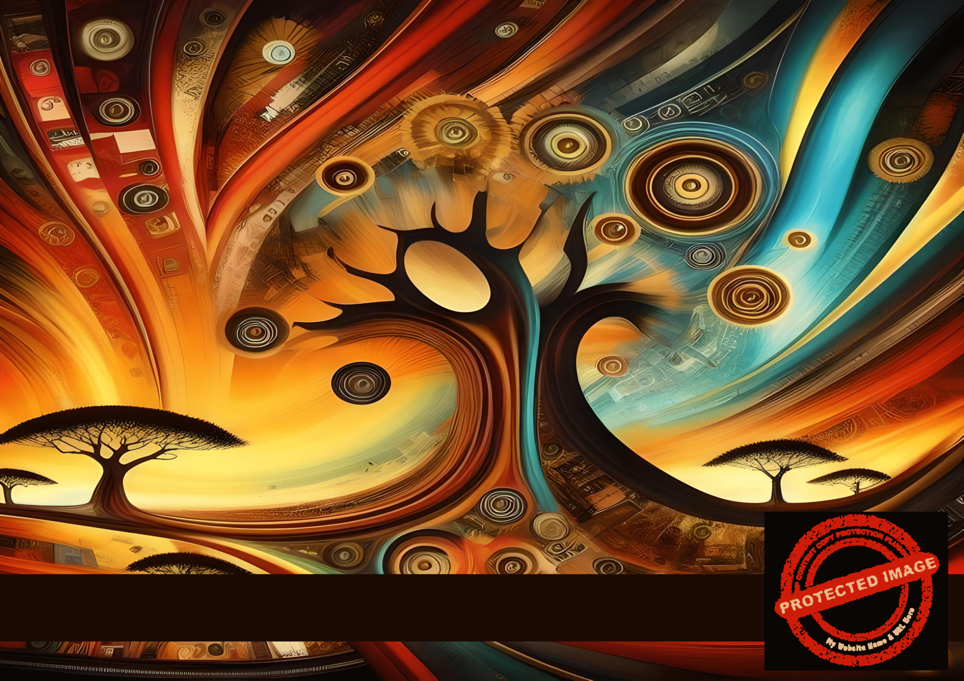 Swirl of the Sun – Abstract African Landscape Print