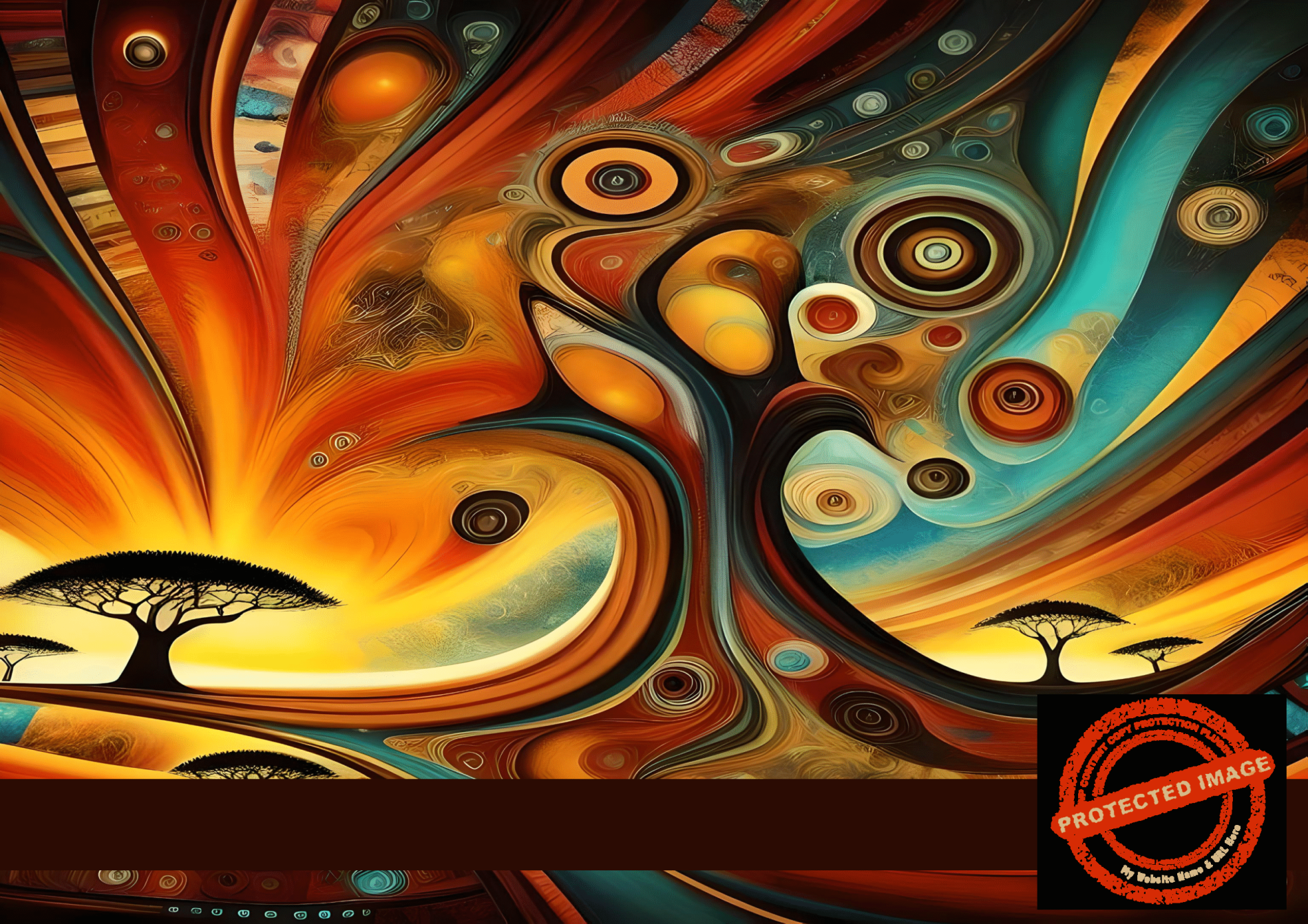 Savanna Sunburst – Abstract African Swirls Art Print