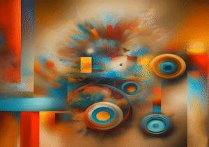 Vivid Fusion –  Abstract Circles & Color Digital Art