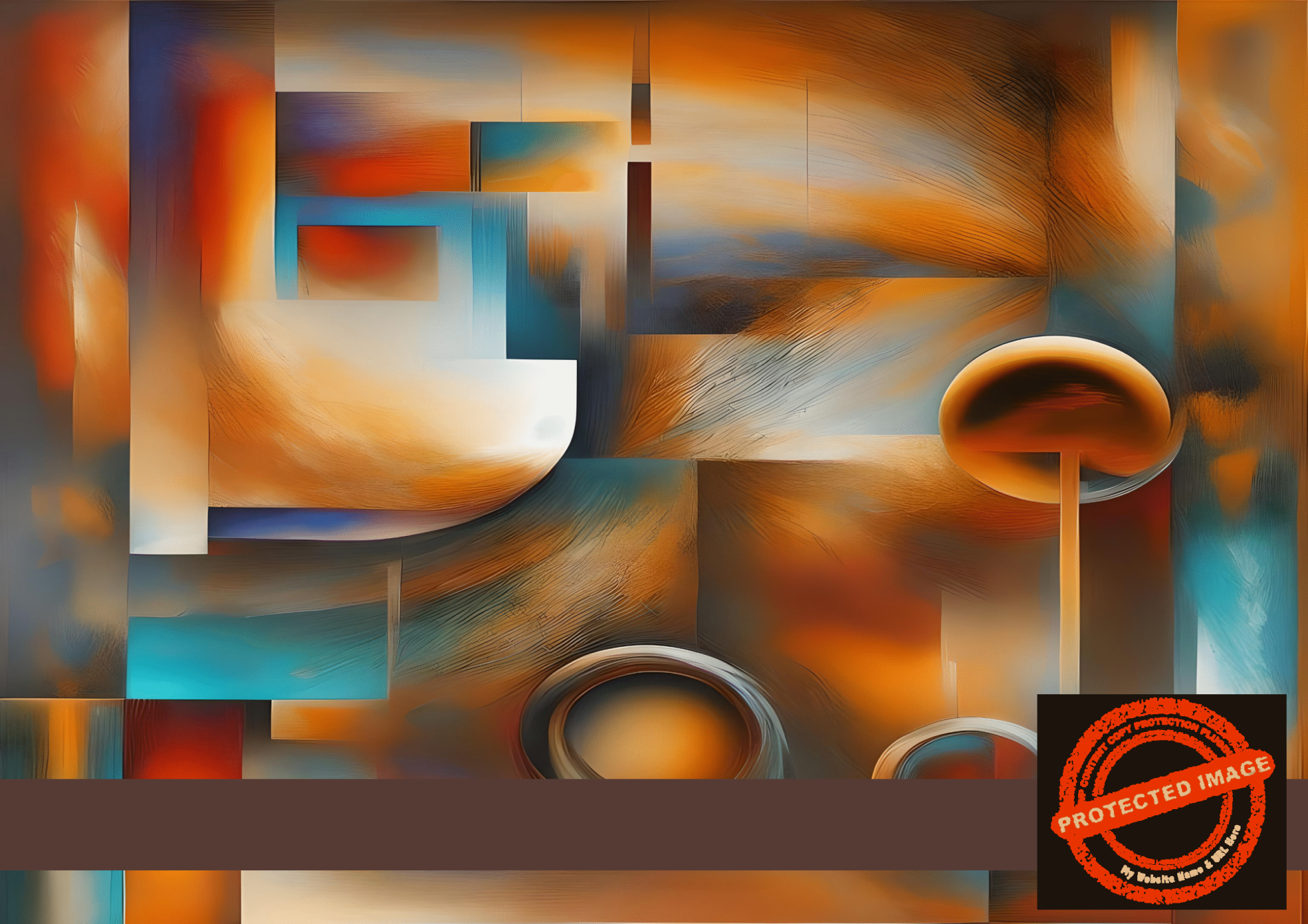 Harmonic Flow – Abstract Orange & Teal Geometry