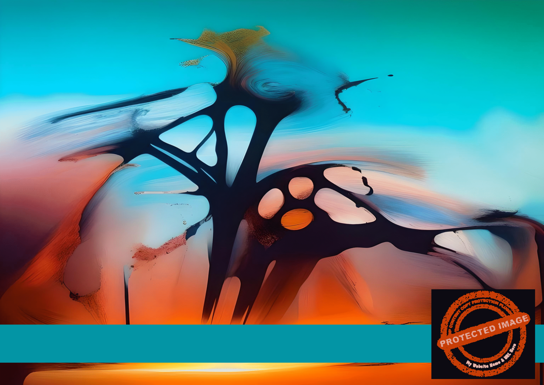 Sunrise Silhouette – Surreal Baobab Digital Print