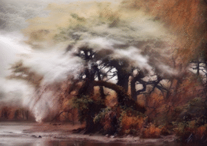 Mystic Autumn Woods | Enchanted Misty Forest Art