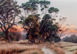 Pastel Morning Pathway | Tranquil Countryside Print