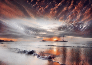 The Quiet Bay of Hamelin Bay-A Sunset Sunscape