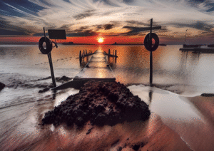 The Quiet Bay of Leeman — A Sunset Sunscape