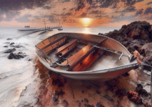Leeman Bay Sunset: Digitally Infused Coastal  Art