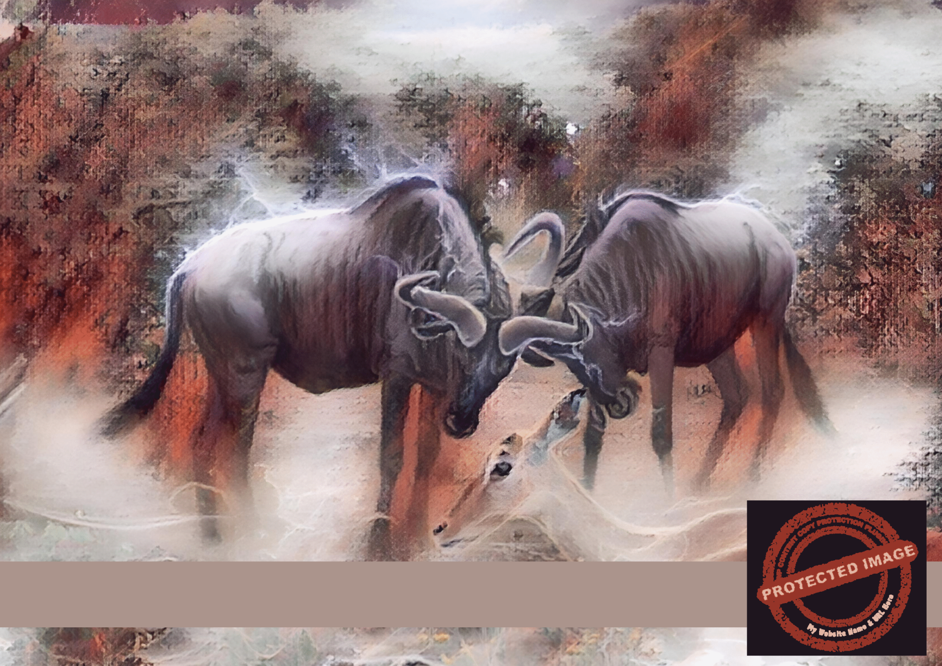 Blue Wildebeest Digital Print | Wildlife Decor
