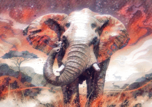 Mystic Elephant Digital Art | Ornate Wildlife Decor