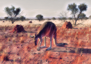 Solitary Kangaroo Exclusive NiJaLoArt digital Art