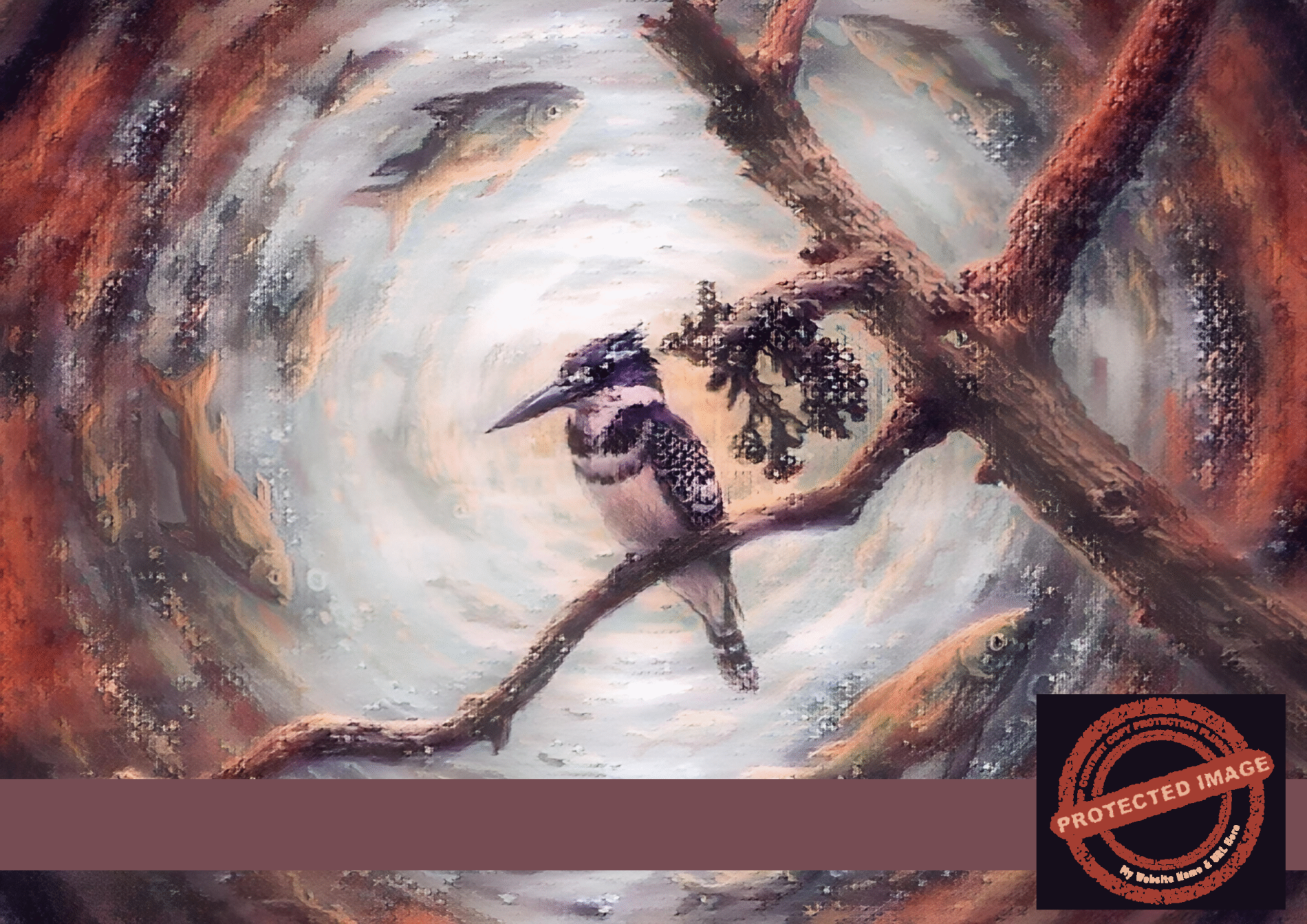 Kingfisher’s Vortex Unique and Exclusive Art